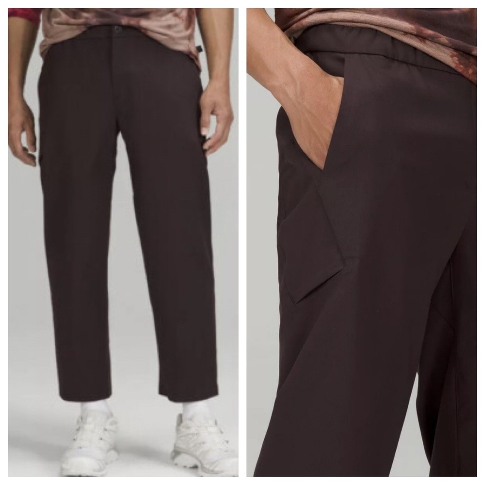 LULULEMON Lab Men’s 33 Burgundy/Brown Pants Merino Wool Pelt Urban Athleisure